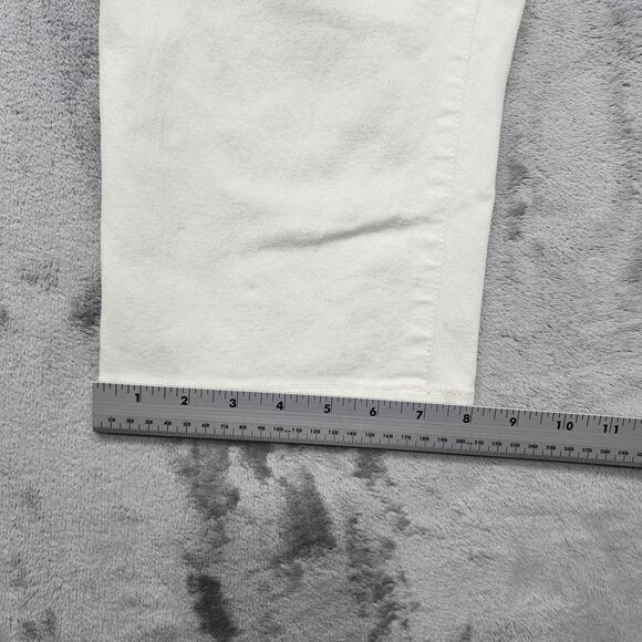 Vintage Y2K Duplex by Tyte Jeans Womens 6 White Mid Rise Capri Stretch Denim - Picture 12 of 13